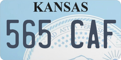 KS license plate 565CAF