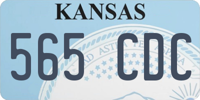 KS license plate 565CDC