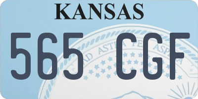 KS license plate 565CGF