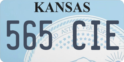 KS license plate 565CIE