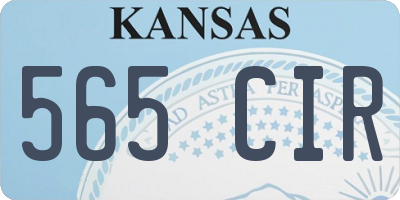 KS license plate 565CIR