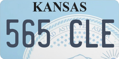 KS license plate 565CLE