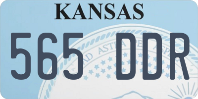 KS license plate 565DDR