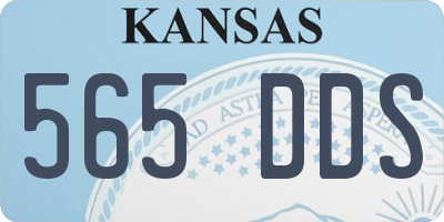 KS license plate 565DDS