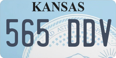 KS license plate 565DDV