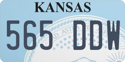 KS license plate 565DDW