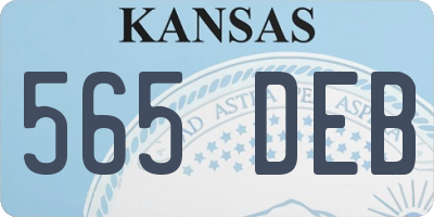 KS license plate 565DEB