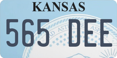 KS license plate 565DEE