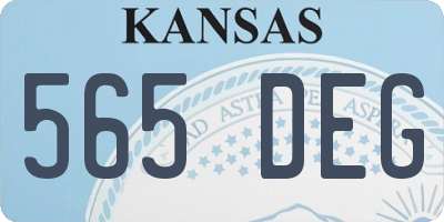 KS license plate 565DEG