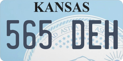 KS license plate 565DEH