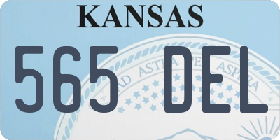 KS license plate 565DEL