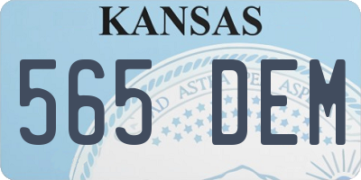 KS license plate 565DEM