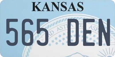 KS license plate 565DEN