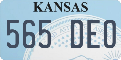 KS license plate 565DEO