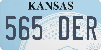 KS license plate 565DER