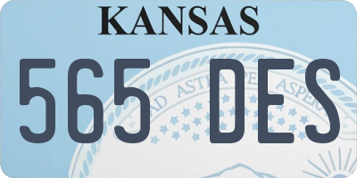 KS license plate 565DES