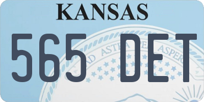 KS license plate 565DET