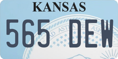 KS license plate 565DEW
