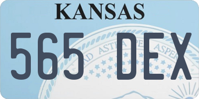 KS license plate 565DEX