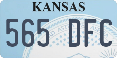 KS license plate 565DFC