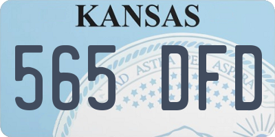 KS license plate 565DFD