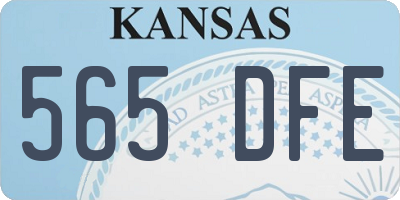 KS license plate 565DFE