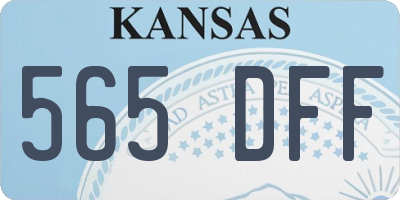 KS license plate 565DFF