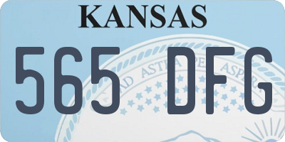 KS license plate 565DFG