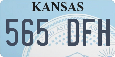 KS license plate 565DFH