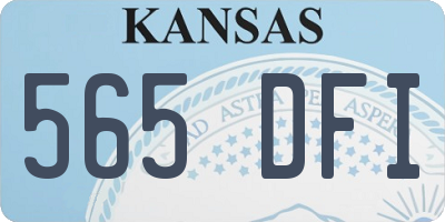 KS license plate 565DFI
