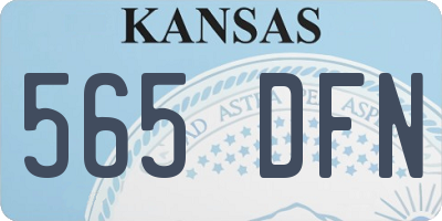 KS license plate 565DFN