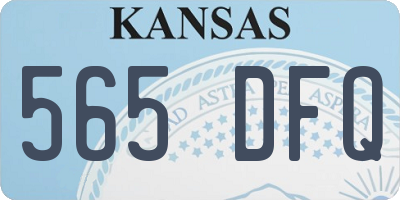 KS license plate 565DFQ
