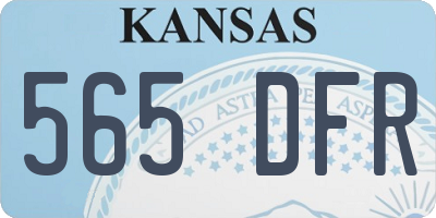 KS license plate 565DFR