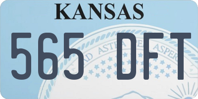 KS license plate 565DFT