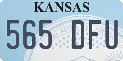 KS license plate 565DFU