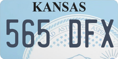 KS license plate 565DFX