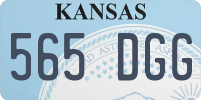 KS license plate 565DGG