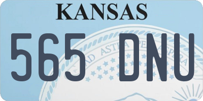 KS license plate 565DNU