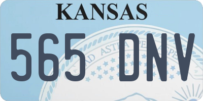KS license plate 565DNV