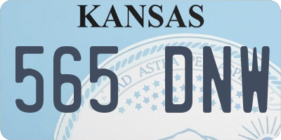 KS license plate 565DNW