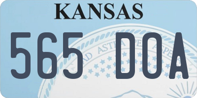 KS license plate 565DOA