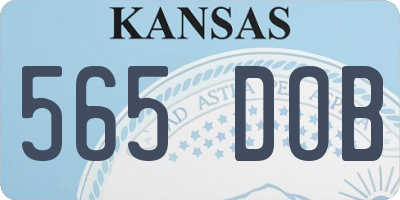 KS license plate 565DOB
