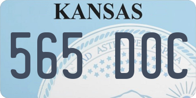 KS license plate 565DOC