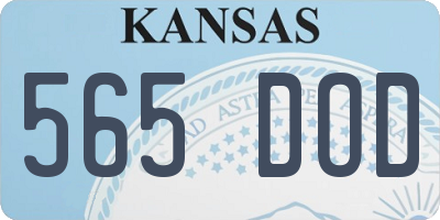 KS license plate 565DOD