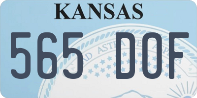 KS license plate 565DOF