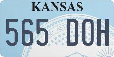 KS license plate 565DOH