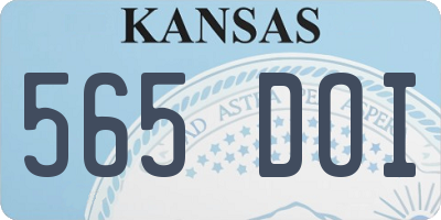 KS license plate 565DOI