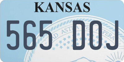 KS license plate 565DOJ
