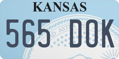 KS license plate 565DOK