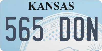 KS license plate 565DON